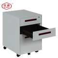 Customized hospital beside KD mobile 3 drawer pedestal cabinet dest drawer cabinet
